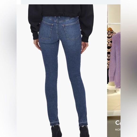 Good American Good Legs Release Hem High Waist Skinny Jeans Size 2/26 Nwt - Picture 3 of 7